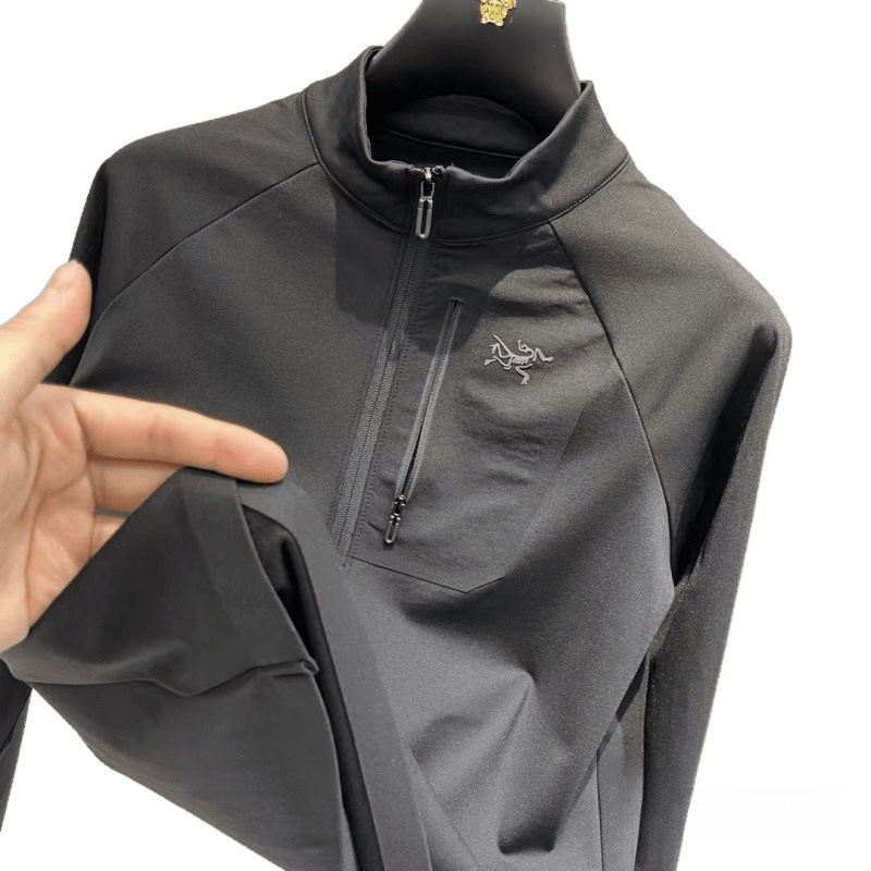 Zu Bird 2025 長袖新メンズジッパートレーナースタンドカラー Tシャツアウトドアスポーツレジャービジネス卸売|undefined