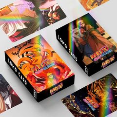 鐳射閃卡 火影忍者雙面30張小卡 LOMO卡 動漫周邊盒裝珍藏卡 賀卡