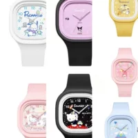 Children’s silicone square quartz watch, cartoon print, lightweight, multiple colors