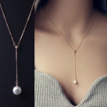 adjustable fashionable necklace from pearl