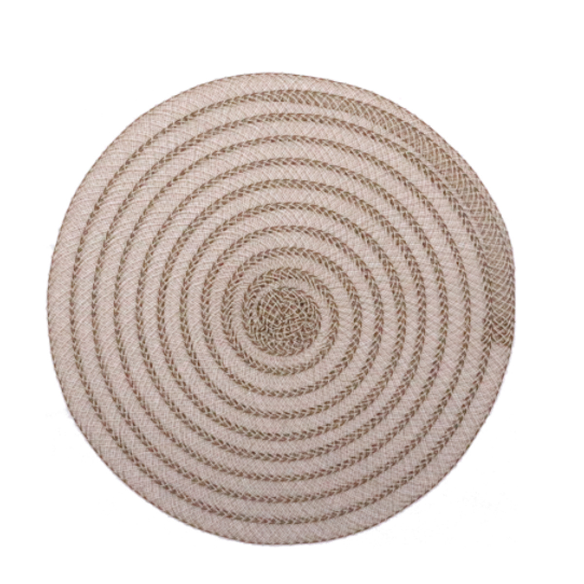 De estilo japonés ronda tejida mantel respetuoso del medio ambiente PE mesa estera de PVC mantel lavable antideslizante mesa decorativa estera montaña