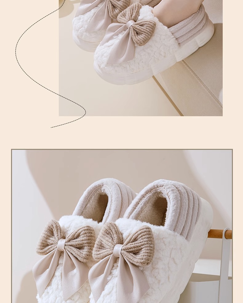 Lady Ladies Plush Slip-On Spring Indoor Cozy Cushioned Non-Slip Indoor Shoes House Shoes_voghion.com