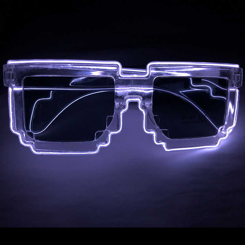 Gafas LED con Mosaico de Celebridades de Internet Transfronterizas, con un Toque Tecnológico, Gafas Luminosas Intermitentes, Accesorios Fluorescentes para Entretenimiento en Bares