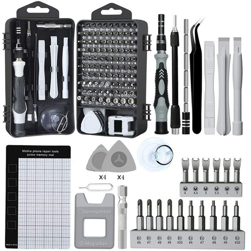 Multifunctional screwdriver set precision S2 bit 135-in-1 disassembly and repair combination tool box screwdriver