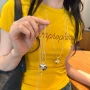 星星爱心珍珠毛衣链