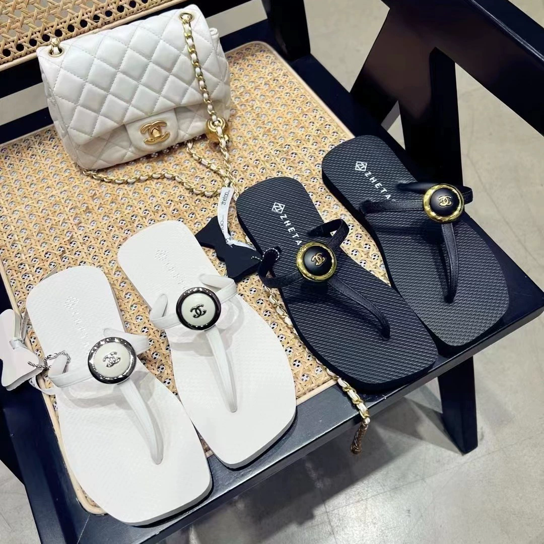 Весенние шлепанцы ZHETAO2024, шлепанцы на плоской подошве с Т-образным ремешком, модные повседневные Нескользящие пляжные сандалии