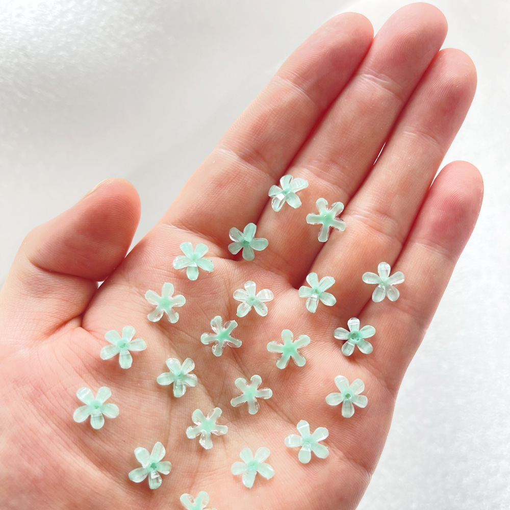 S-189-10mm 라이트 그린 다섯 꽃잎 꽃