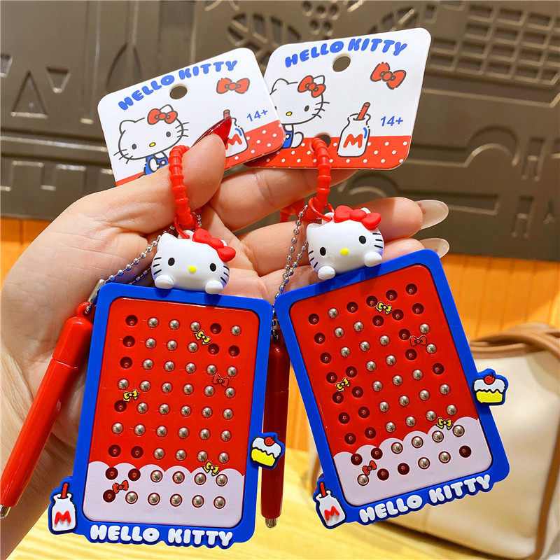 Creative Anime Cartoon Hello Kitty Stress-Relief Kt Cat Magnetic Steel Ball Drawing Board Keychain Pendant Bag Decoration Creative Anime Cartoon Hello Kitty Stress-Relief Kt Cat Magnetic Steel Ball Drawing Board Keychain Pendant Bag Decoration