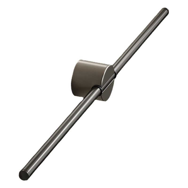 Barra de toalla de baño sin perforaciones Barra de toalla de aluminio minimalista Luz de lujo barra individual pistola gris