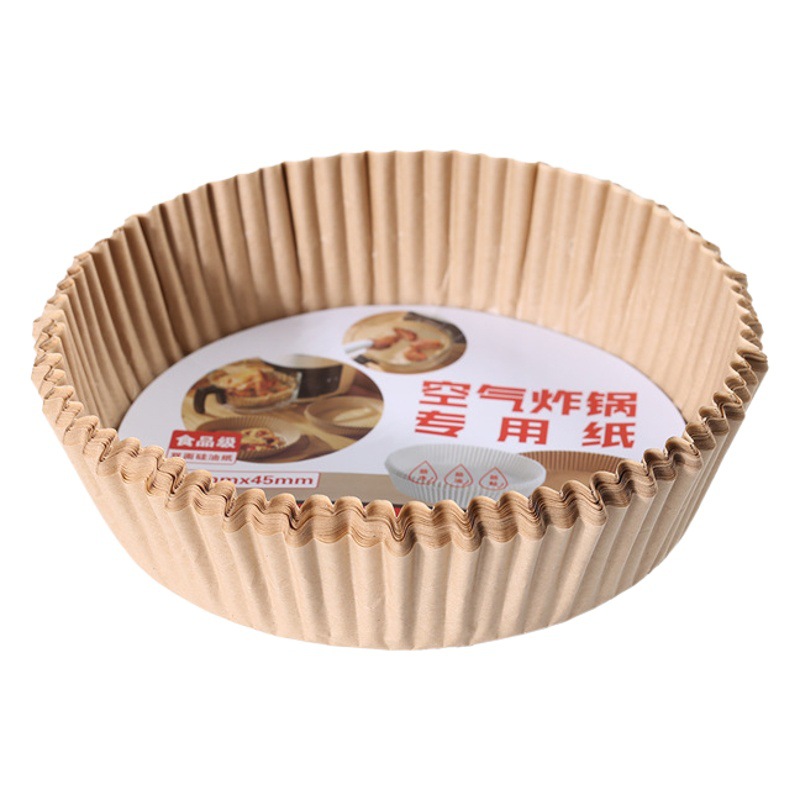 Papel de freidora de aire Papel especial 5l al por mayor de grado alimenticio desechable cuadrado redondo resistente a altas temperaturas para hornear alimentos papel de aceite de silicona