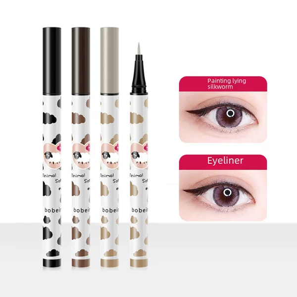Liquid Eyeliner Pen Silkworm Outline Shadow Waterproof Non-Smudge Long-Lasting Novice Beginner Ultra-Fine Innovative Coloring