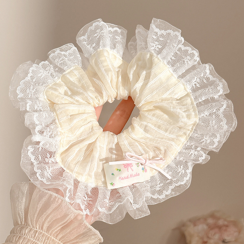 Primavera y verano coreanos, anillo de cabello de intestino grueso, nuevo tipo de cabello de cabello de cola de caballo, flor de bosque, cabello de sensación superior, adornos de cabello para mujeres