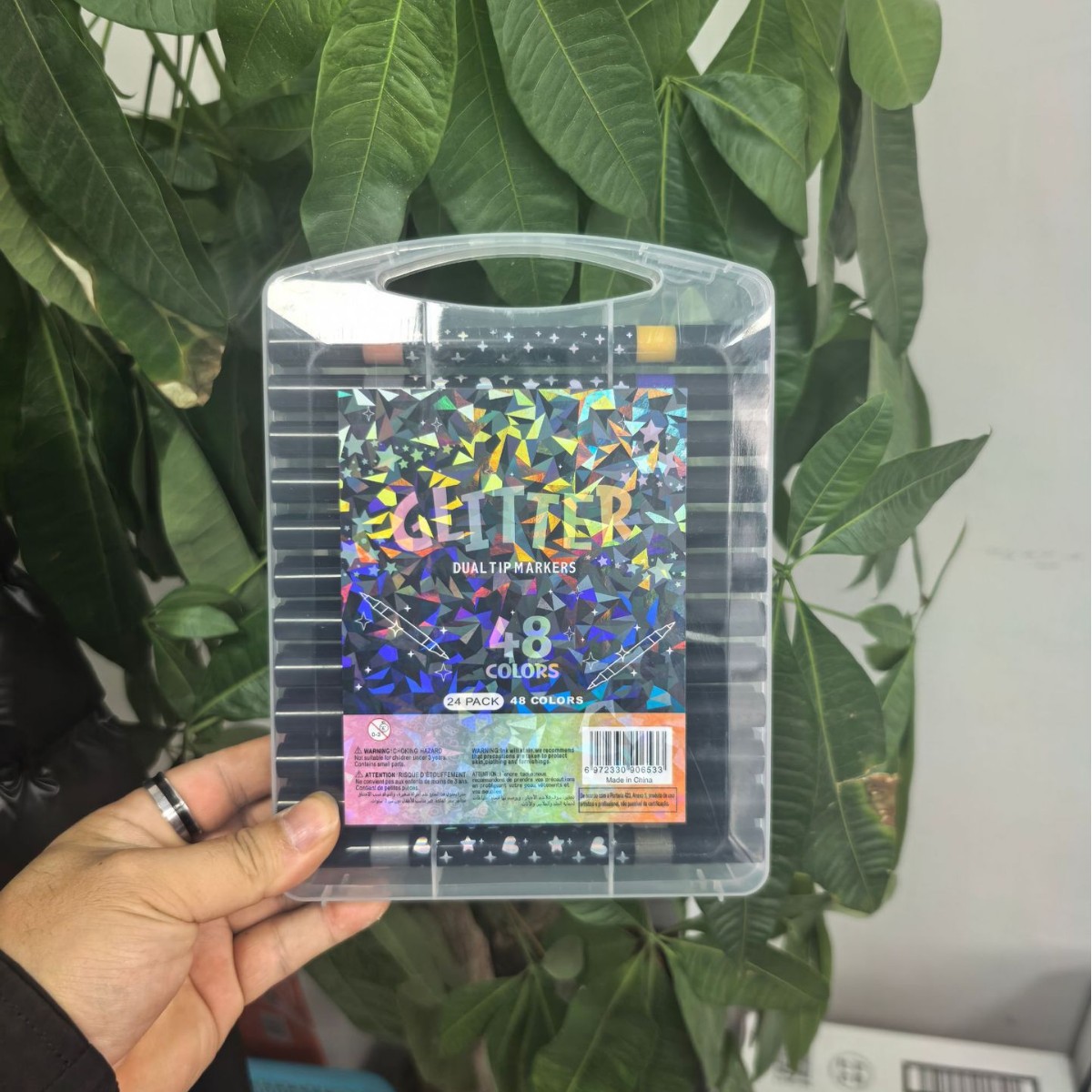 Transfronterizo flash resaltador doble cabeza conjunto de alto valor visual de los estudiantes de arte pincel de pintura marca clave pincel de polvo flash