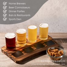 木制啤酒飞行板加用拇指啤酒托盘啤酒品尝托盘复古乡村风啤酒盘