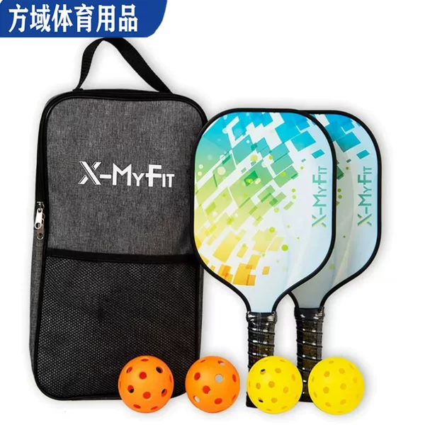 Pickleball racket made of lightweight wave fiber material, honeycomb pickleball racket set, new cross-border sports model