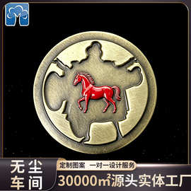 金属复古胸针定制电镀青铜锌合金胸章纪念章文创校徽浮雕烤漆徽章