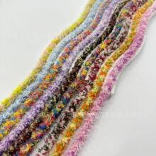 6MM彩色珊瑚绒泰迪卷毛绒包芯圆鞋带雪花绒多色绒绳鞋带毛裤腰绳