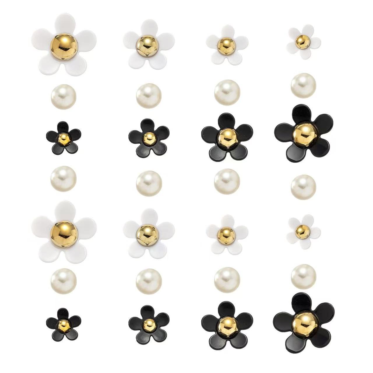 Bolsas de hoyos DIY decoración de perlas daisy hoyos bolsas de joyería colgante set