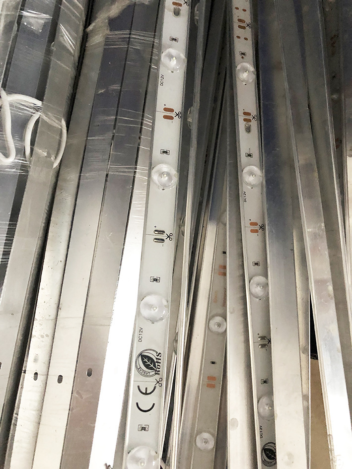 3030漫反射led灯条高亮12v天花长条灯带卡布软膜广告灯箱光源