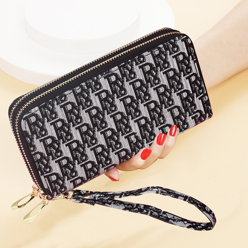 Wallet Women's Long Style 2025 New Mobile Phone Bag Women's Wholesale Fashion Frosted Large Capacity Women's Double Zipper Clutch Wallet Women's Long Style 2025 New Mobile Phone Bag Women's Wholesale Fashion Frosted Large Capacity Women's Double Zipper Clutch
