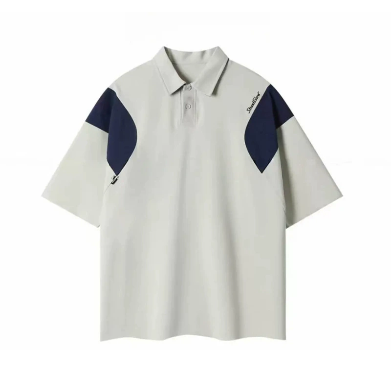 [Маленькая стильная рубашка-поло с короткими рукавами контрастного цвета] Новый летний универсальный повседневный топ с короткими рукавами в стиле старых денег