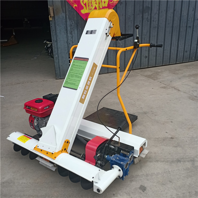 汽油自走式谷子收袋机电启动粮食装袋机 小型扒沙机