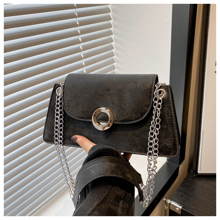 Borsa a tracolla da lavoro versatile a catena color caramella da donna, casual, semplice e alla moda, in PU, 2024_voghion.com