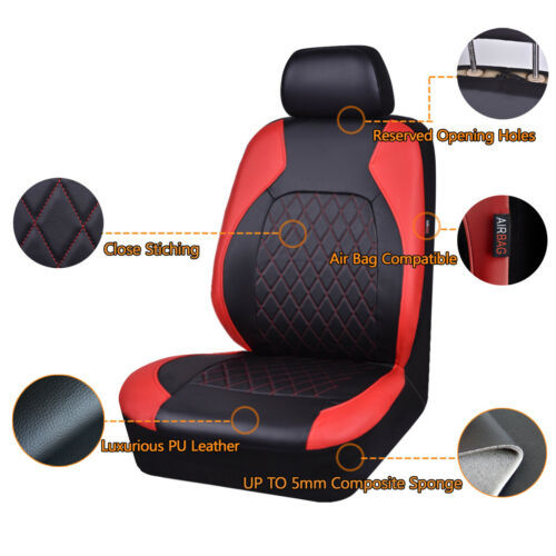 Cross-Border Foreign Trade Car Seat Covers, Single-Line Diamond Quilted Embroidery, Curved Leather, Pu Leather, Artificial Leather, Export to Europe and America