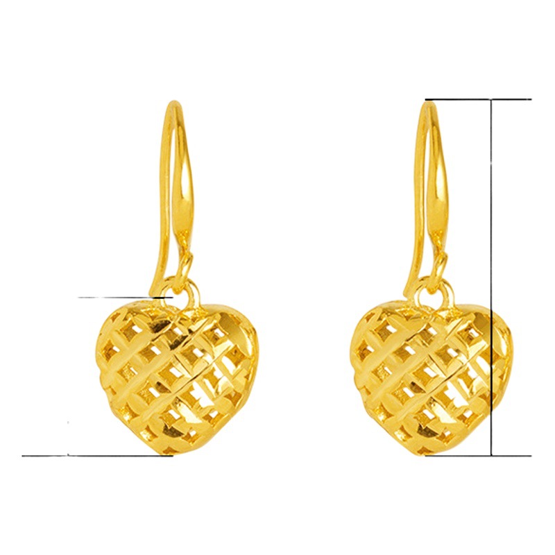 Vietnam oro amor oído gancho tejido hembra melocotón corazón gotas para los oídos hueco de aleación de cobre retro todo fósforo Pequeño Libro Rojo mismo caliente