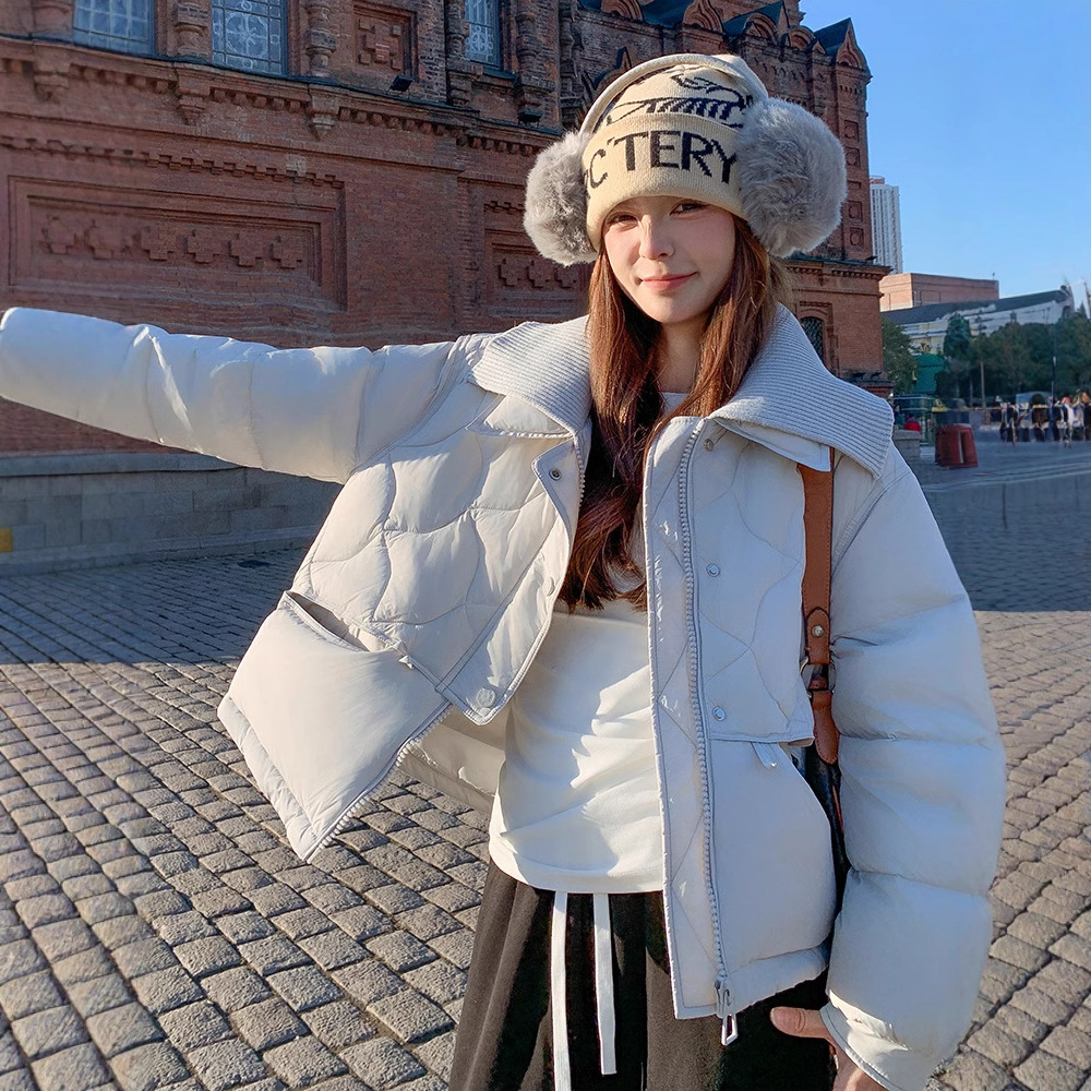 Knitted fashionable trend elegant down jacket