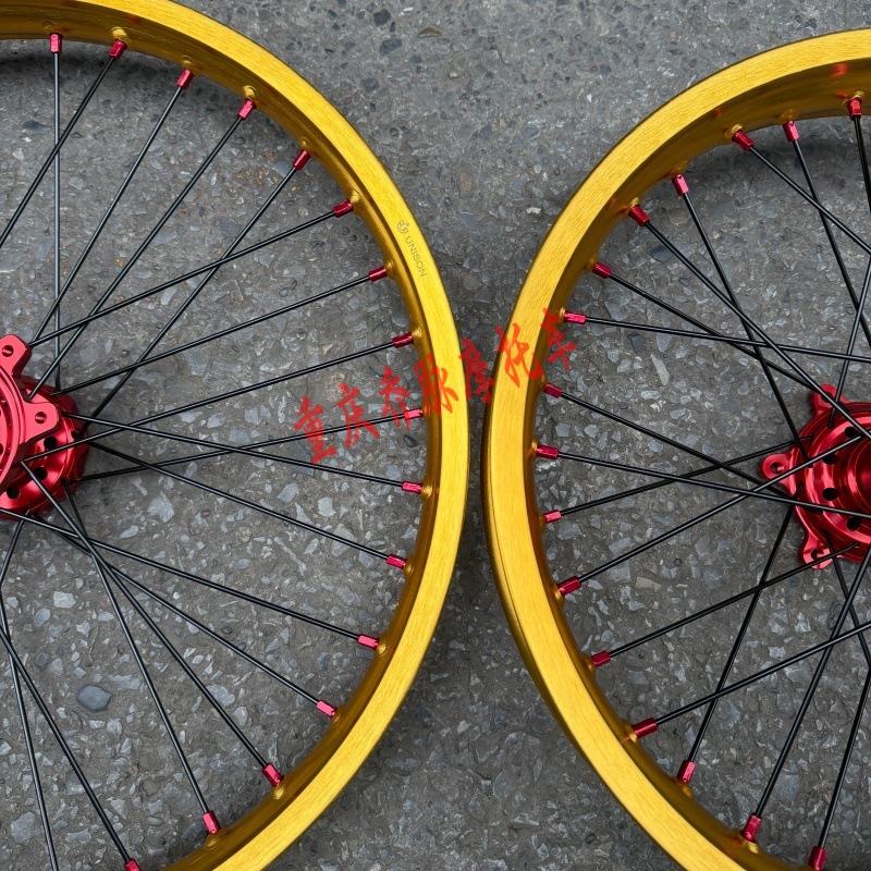 QiuLongJiFeng modified front 1.60*21 rear 2.15-18 aluminum alloy 7 series wheel rim assembly off-road tire hub
