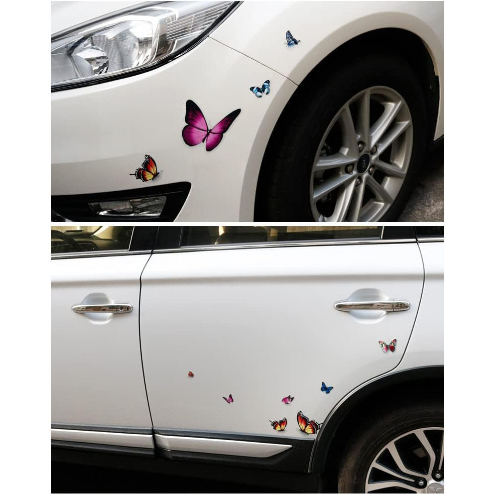 Adesivi per auto in vinile a forma di farfalla, adesivi per paraurti impermeabili antigraffio a forma di farfalla, decalcomanie per la decorazione della casa_voghion.com