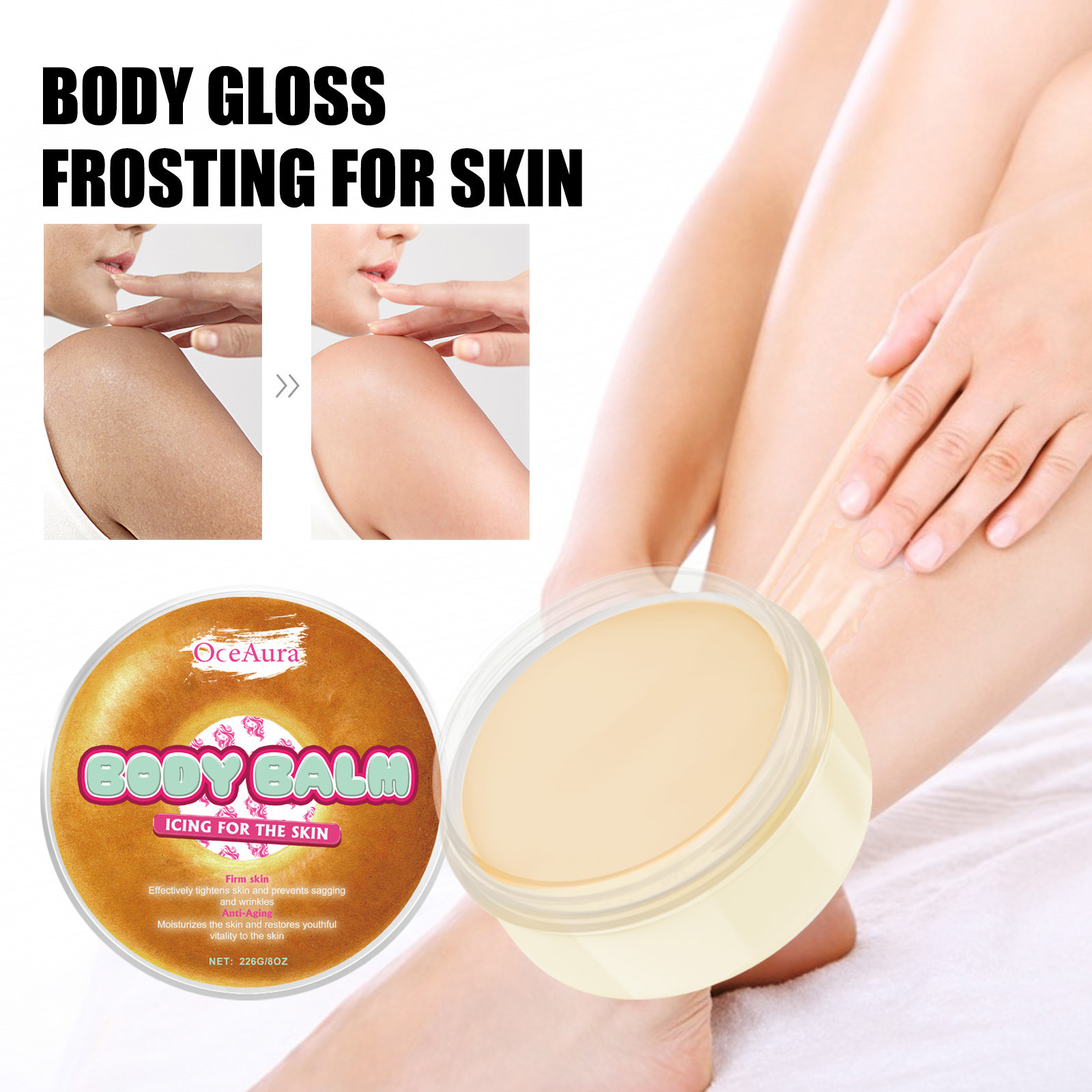 OceanAura Donut Body Whitening, Smooth Skin Moisturizing, Firming and Moisturizing Cream_voghion.com