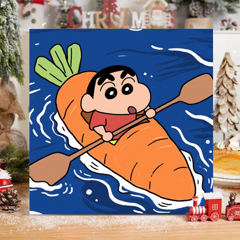 现货批发数字油画diy填色儿童简约手绘涂鸦新中式摆摊丙烯油画|undefined