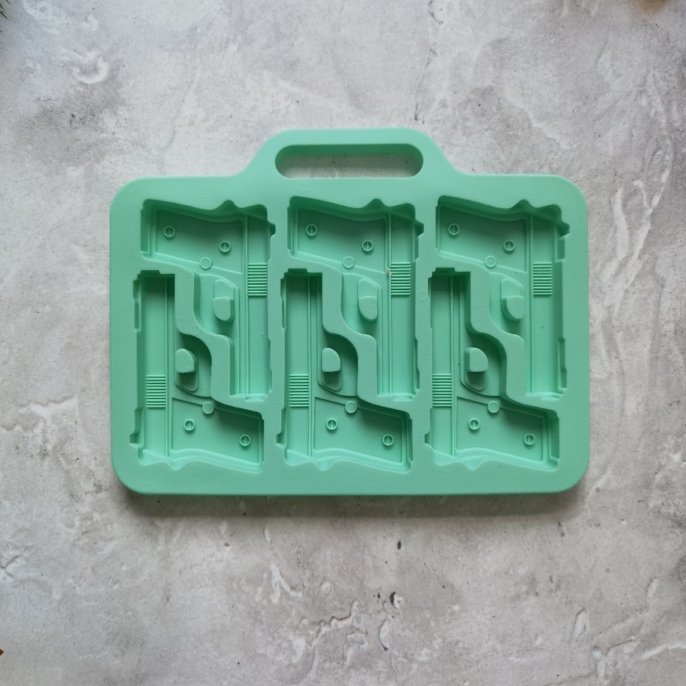 6 pistolas 80 molde de silicona pastel helado pudín molde de postre jabón utensilios de cocción