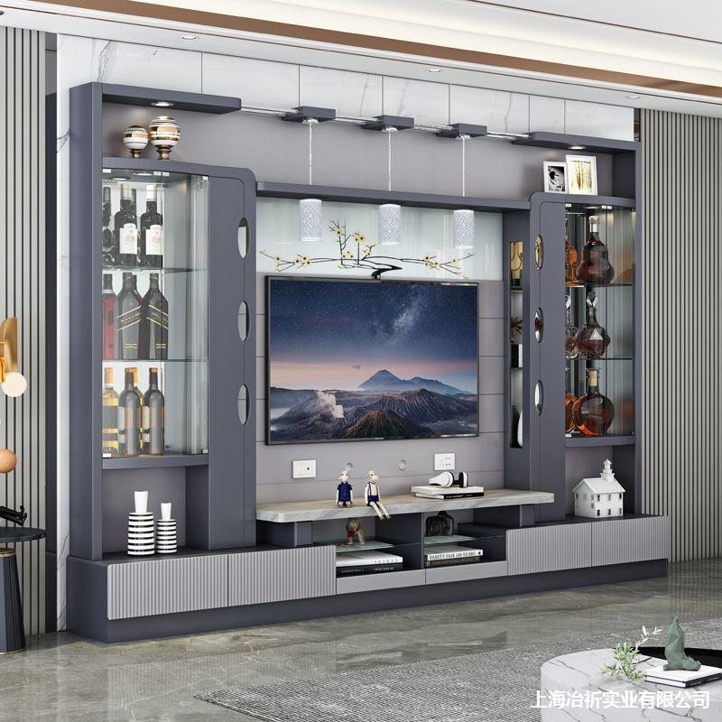 Tv Cabinet Integrated Luxury Glass Wall Cabinet Glass Light Simple Combination Background Wall Tv Wall Tv Simple Tv Back