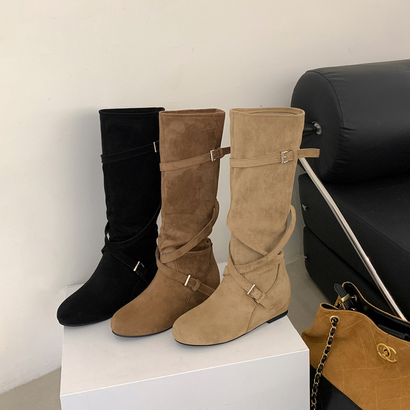 Height-Increasing 5cm~ Slouch Boots for Women with Thick Legs, Autumn and Winter Knight Boots for Plus-Size Women, Long Boots with Wide Shaft and High Shaft, Large Size Women's Boots Height-Increasing 5cm~ Slouch Boots for Women with Thick Legs, Autumn and Winter Knight Boots for Plus-Size Women, Long Boots with Wide Shaft and High Shaft, Large Size Women's Boots