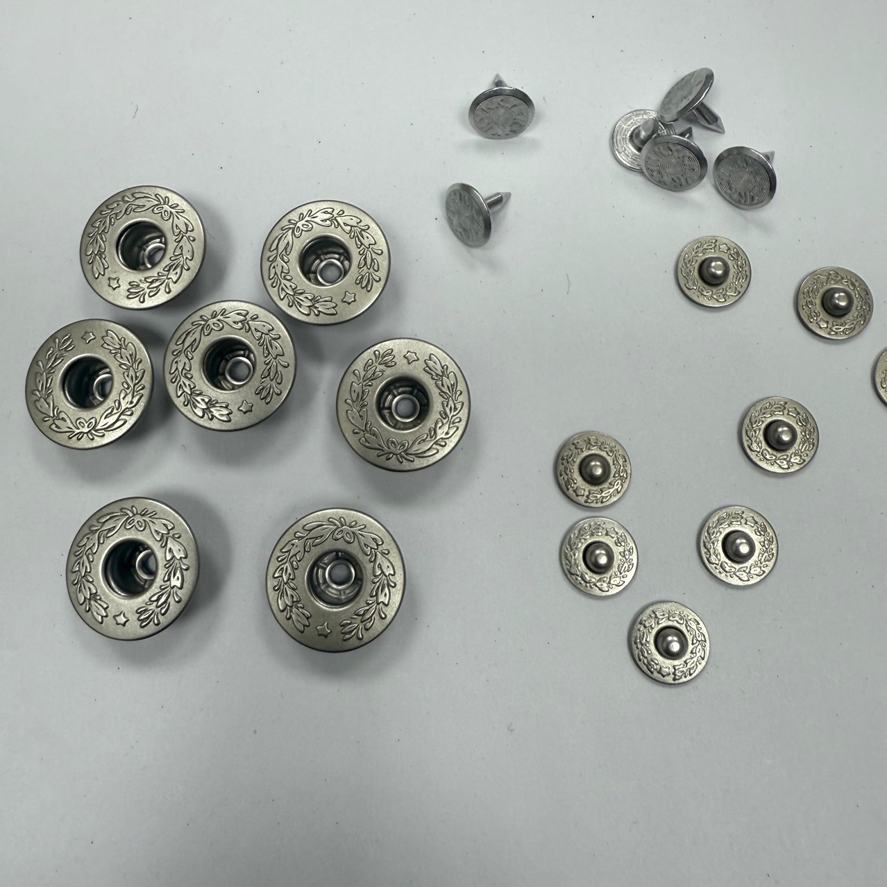 Y工字扣kk草帽扣撞钉四合扣麦穗款1.7ykk纽扣大量现货库存齐全