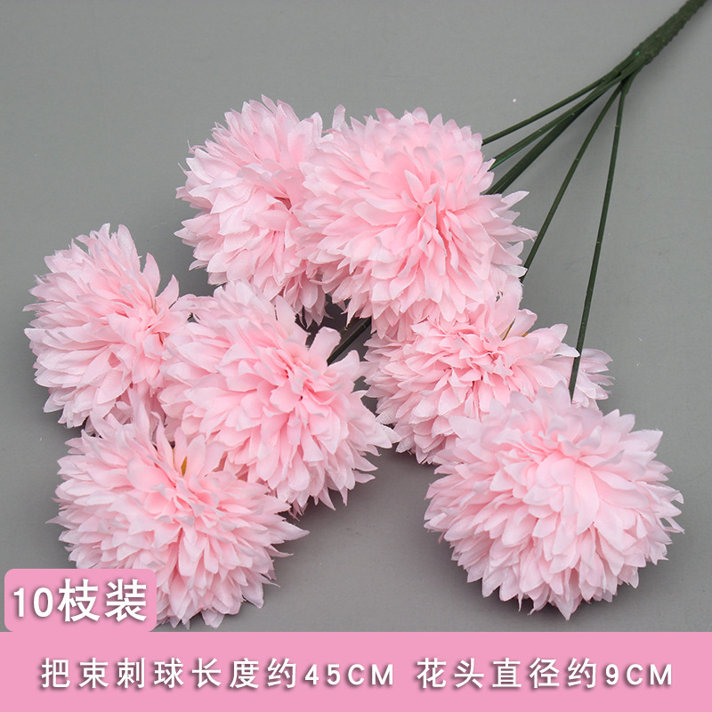10 flores rosadas bodas flores de seda decoración floral flores falsas hortenida Wenxin Road Artes florales otros