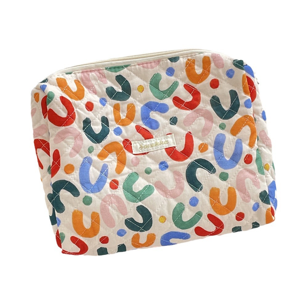 26278 estilo coreano fresco floral bolsa de cosméticos monedero femenino estudiante multifuncional bolsa de almacenamiento de embrague