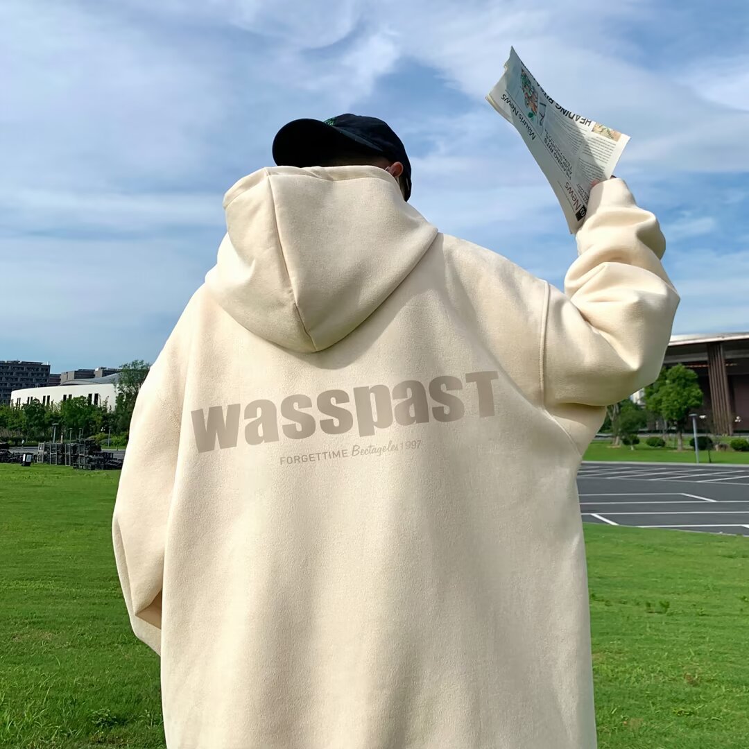 M201 두꺼운 스웨이드 스웨트셔츠 살구