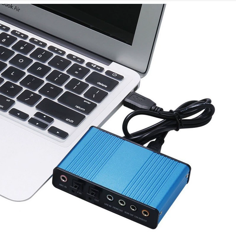 USB внешняя звуковая карта из алюминия, онлайн-чат, запись игр, караоке-микширование, звуковая карта 7.1/5.1 оптический кабель