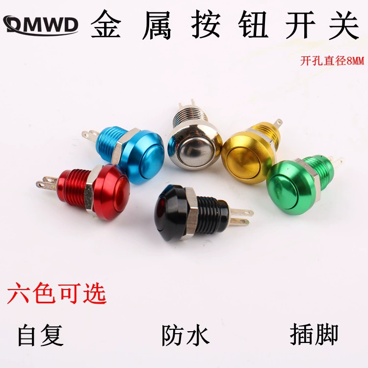 8 мм металлический кнопочный переключатель из глинозема самовосстанавливающийся маленький полностью кислородный изогнутый нормально открытый водонепроницаемый красочный модифицированный штифт
