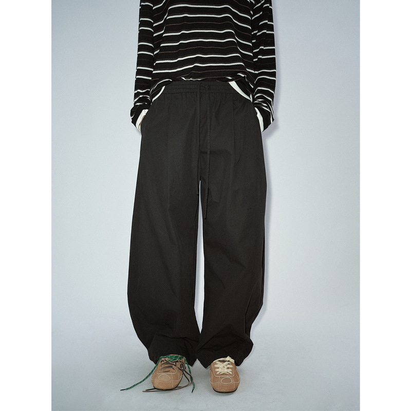 [Time] New Pure Cotton Washed Combed Cotton Soft and Not Easy to Pill Loose Elastic Waist Casual Pants for Women V8036