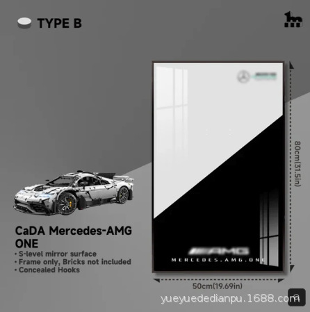 厚さ3.5CMの最新製品は、レゴ壁掛けビルディングブロックディスプレイフォトフレーム、メルセデスベンツAMGポルシェ吊り下げ額縁と互換性があります。