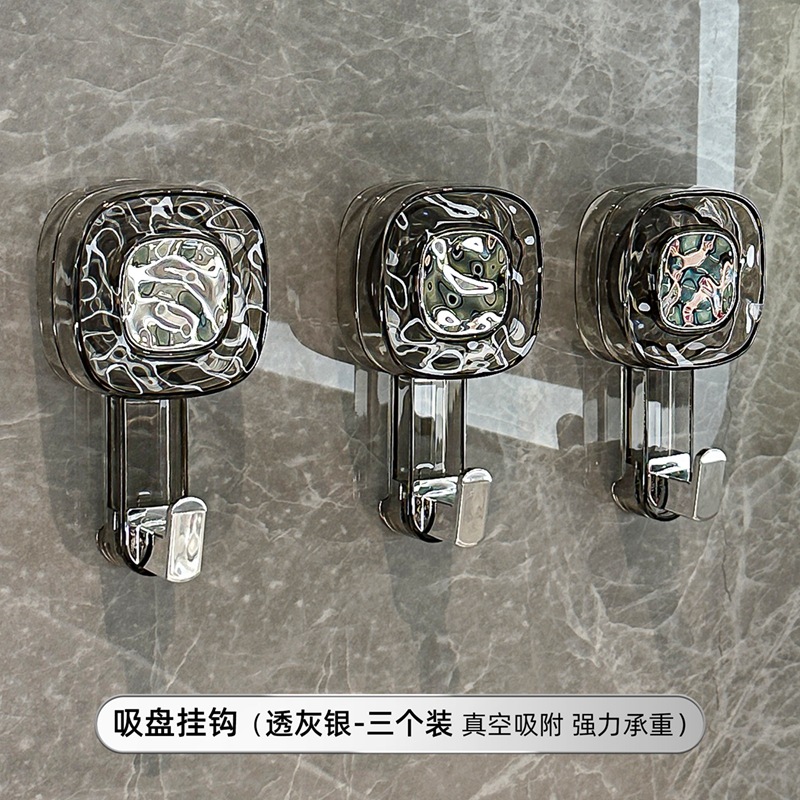 Gancho de ventosa giratoria fuerte vacío sin perforación fuerte gancho adhesivo de carga puerta de cocina detrás de la pared del baño