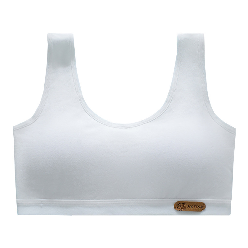 Período de desarrollo de la ropa interior de las niñas top de tubo de algodón puro estudiantes de secundaria estudiantes de la escuela primaria niñas adolescentes niños chaleco deportivo