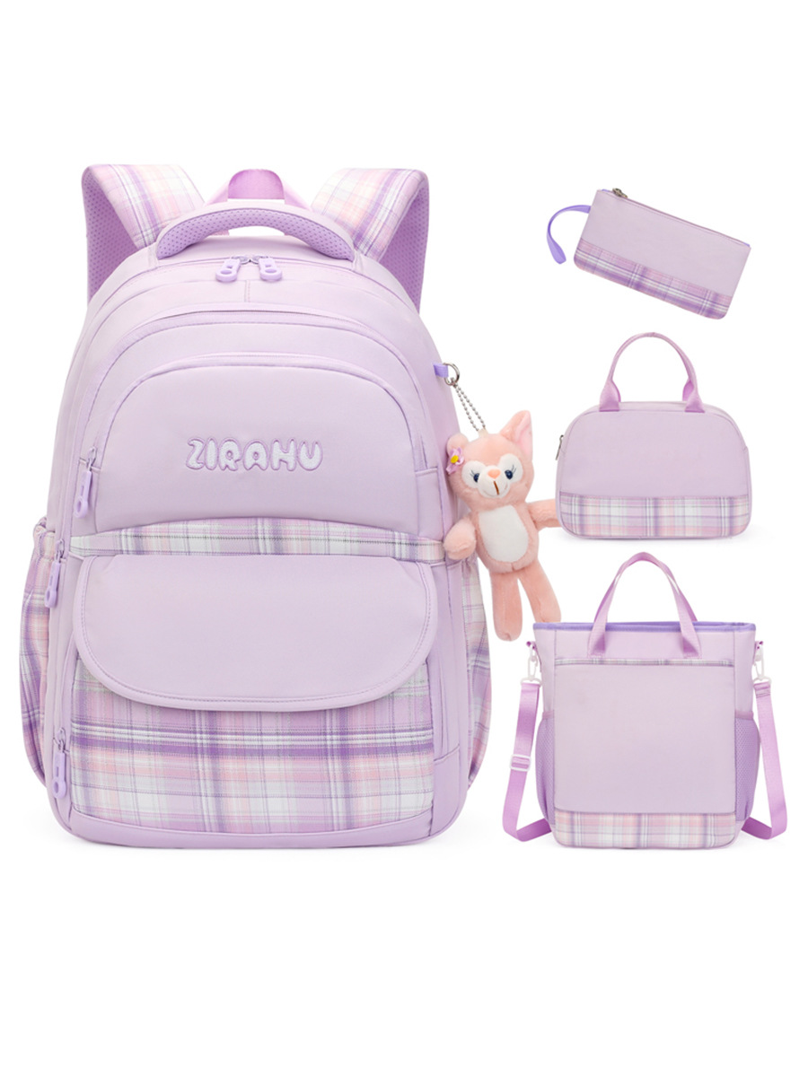 Peces naturales niños estudiante de la escuela primaria mochila de gran capacidad mochila chica reducción de carga bolsa de escuela de protección de la columna vertebral