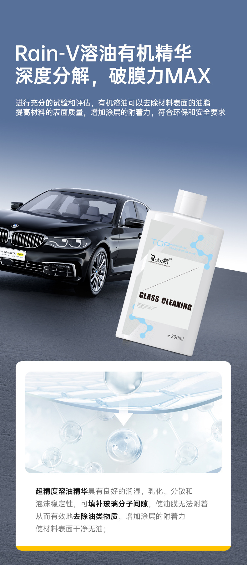 Glass Oil Film Removal Cream Car Glass Cleaning Cleaner Decontamination Car Wash Water Wax Decontamination Cleaning Agent