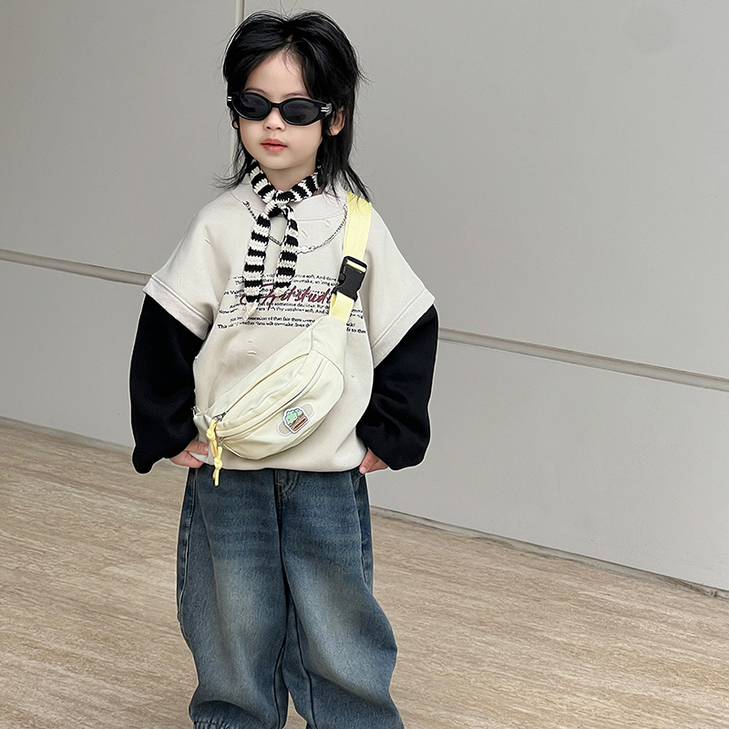 Bolso de pecho para niños de comercio exterior 2026 nuevo ocio coreano simple mochila para bebés, bolso mini deportivo para niños y niñas
